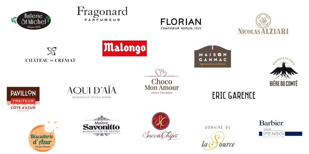 Logos entreprises partenaires Côte d'Azur France