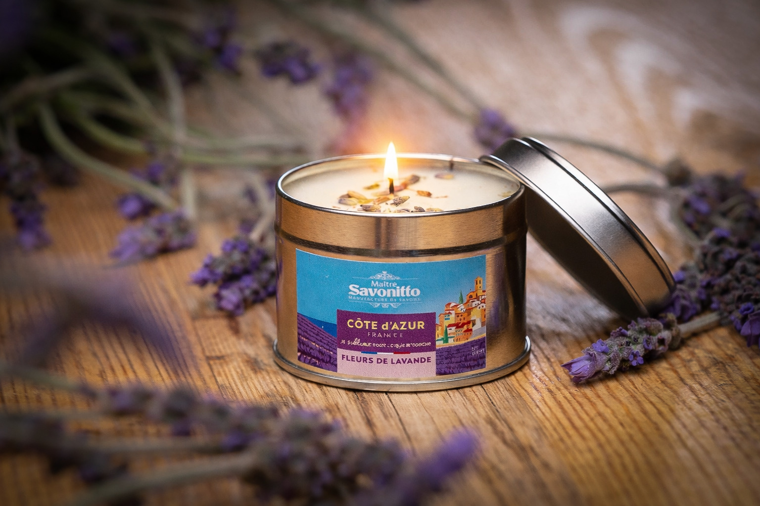 Bougie Lavande Maître Savonitto x Côte d'Azur France