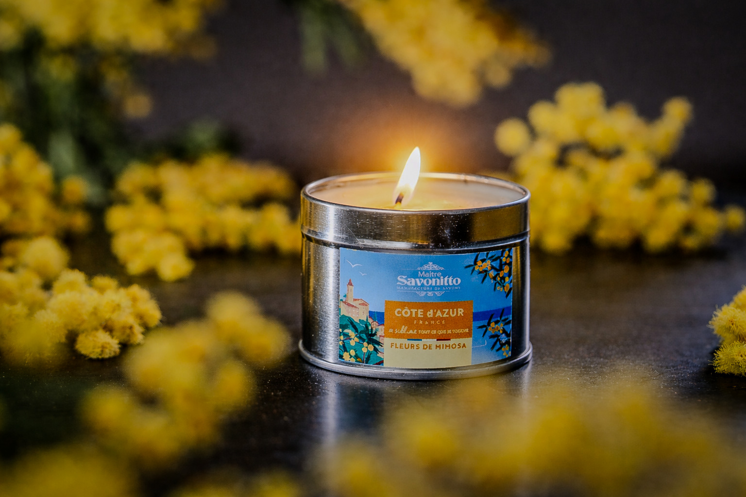 Bougie Mimosa Maître Savonitto x Côte d'Azur France