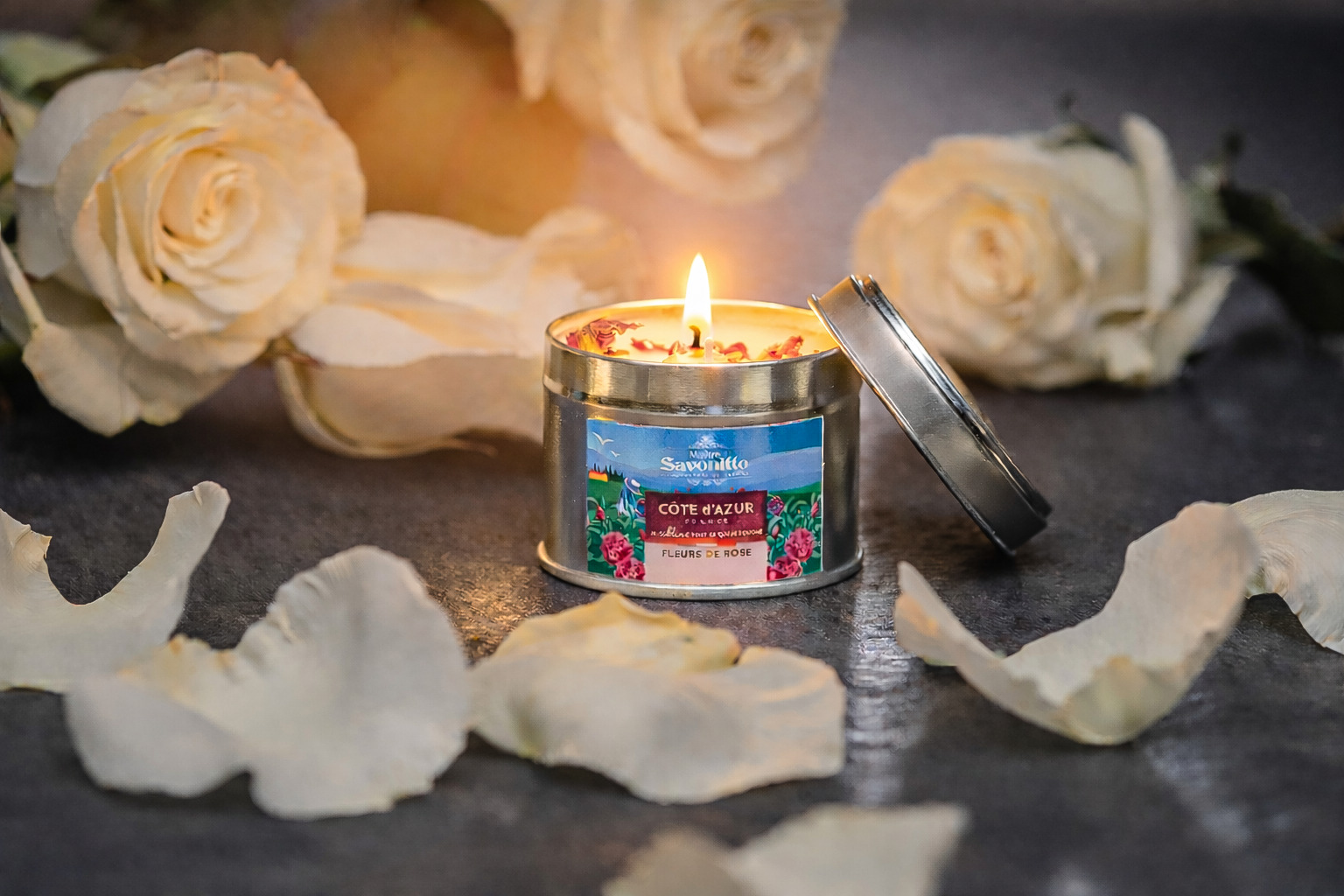 Bougie Rose Maître Savonitto x Côte d'Azur France